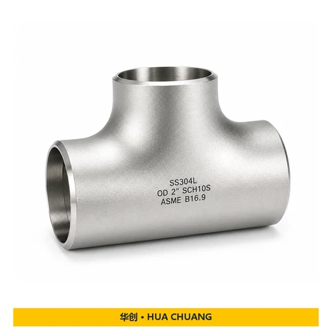Equal tees — Stainless steel · SS304L / SS316L · STD / SCH40 · 45° / 90° / 180°