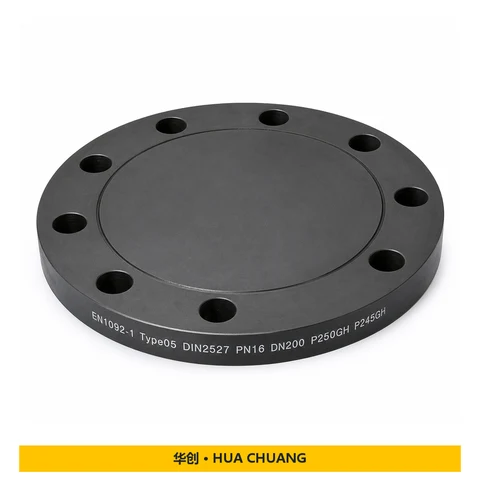 Blind flanges — EN 1092-1 / DIN 2527 · TYPE05 · Carbon steel · P250GH / P245GH · DN200 · PN16