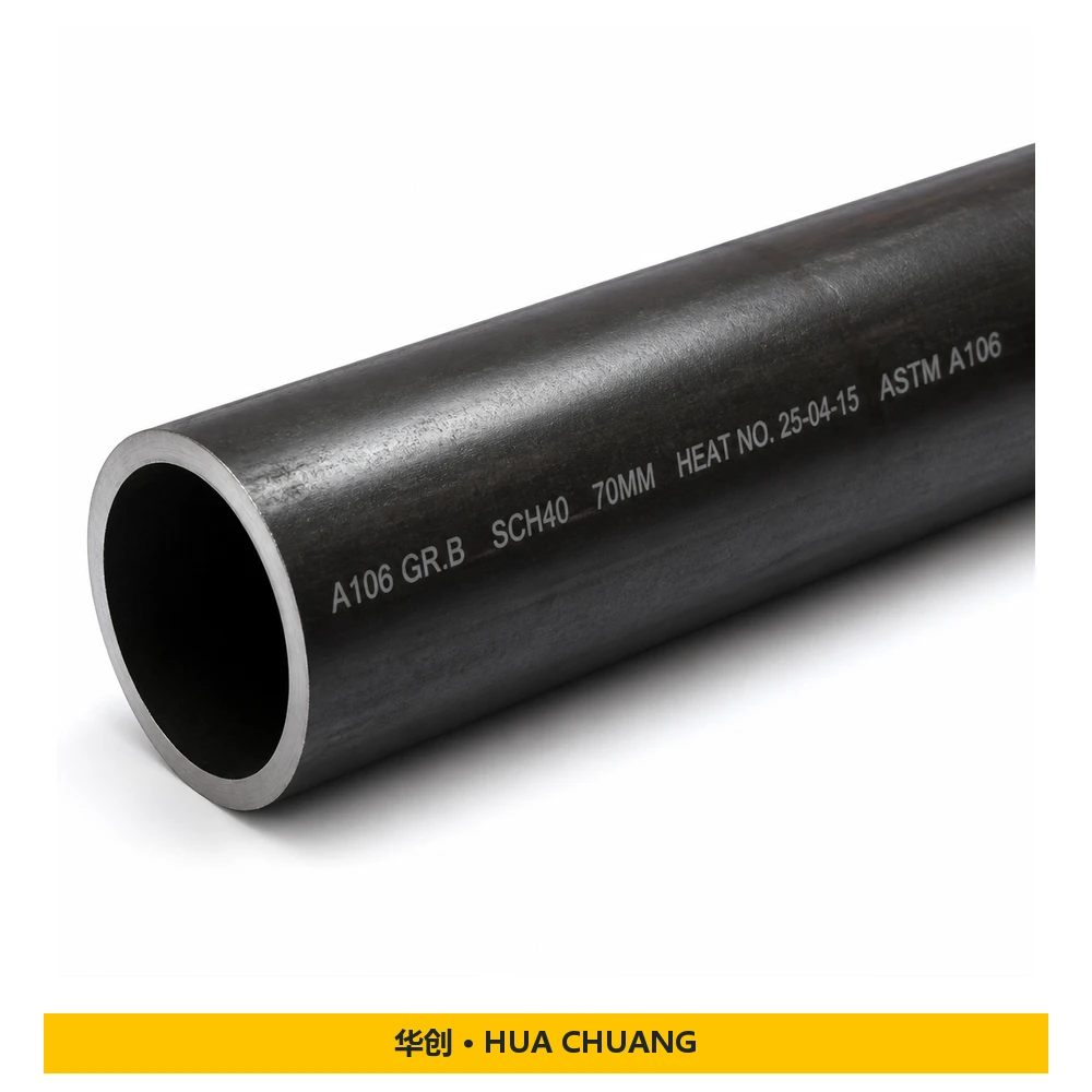 Seamless steel pipes — Carbon steel · A106 GRB · SCH 40 · Seamless · 70 mm