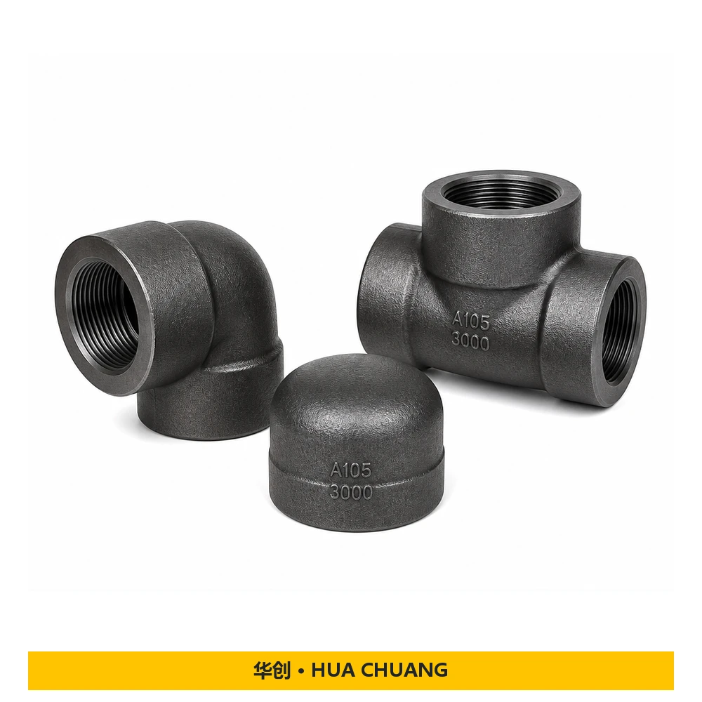 Forged pipe fittings — ASME B16.11 · Carbon steel · A105 · 3000LB / 2000LB