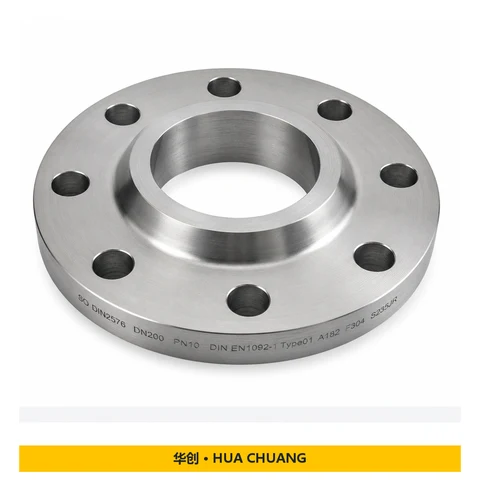 Slip-on flanges — EN 1092-1 / DIN 2576 · TYPE 01 · Carbon steel / Stainless steel · A182 F304 / S235JR / RST37.2 · DN200 · PN10
