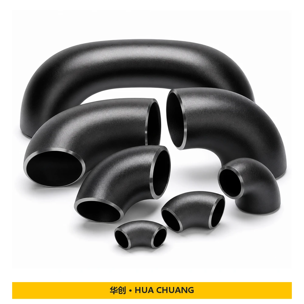 Pipe elbows — SCH40 / SCH80 / SCH160 · 180° / 45° / 90° / 180° · Seamless / Welded