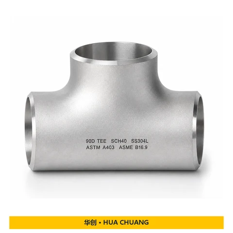 Equal tees — Stainless steel · SS304L / SS316L · SCH 40 · 90°