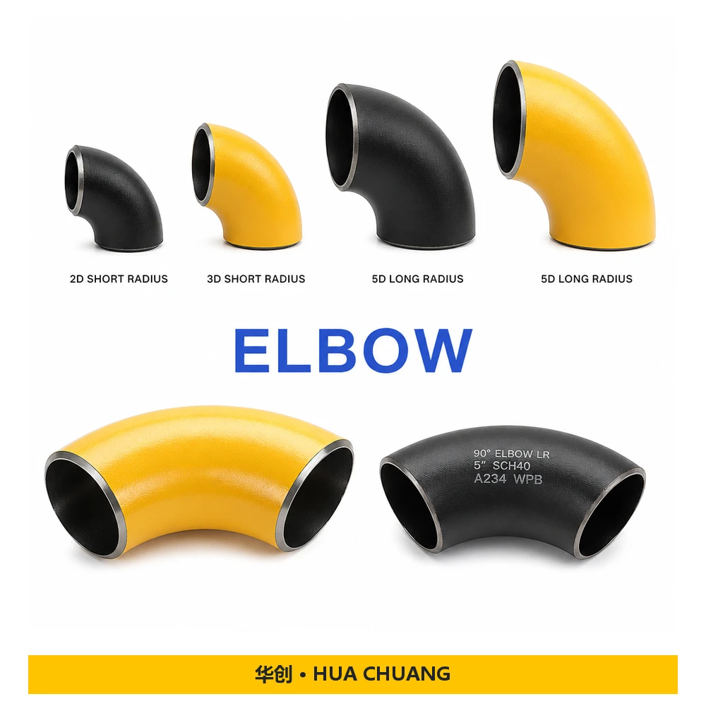 Pipe elbows — 90° / 90° · 2D / 3D / 5D / LR / SR