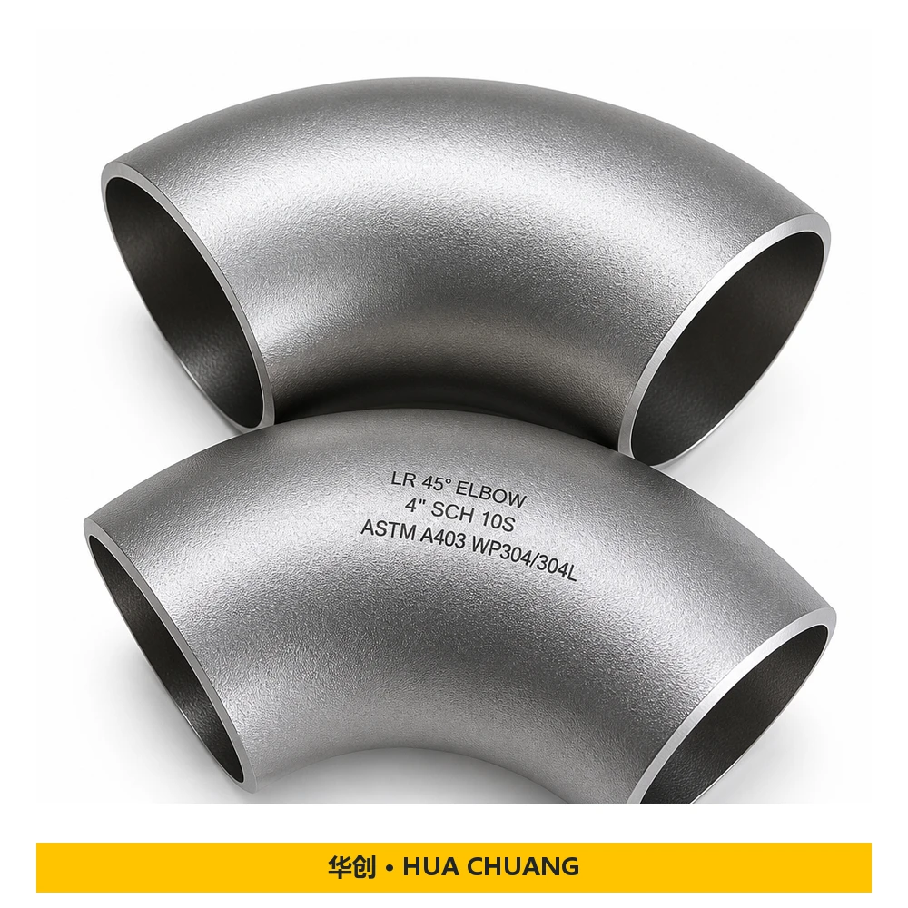 Pipe elbows — 4" · 45° / 45° · LR