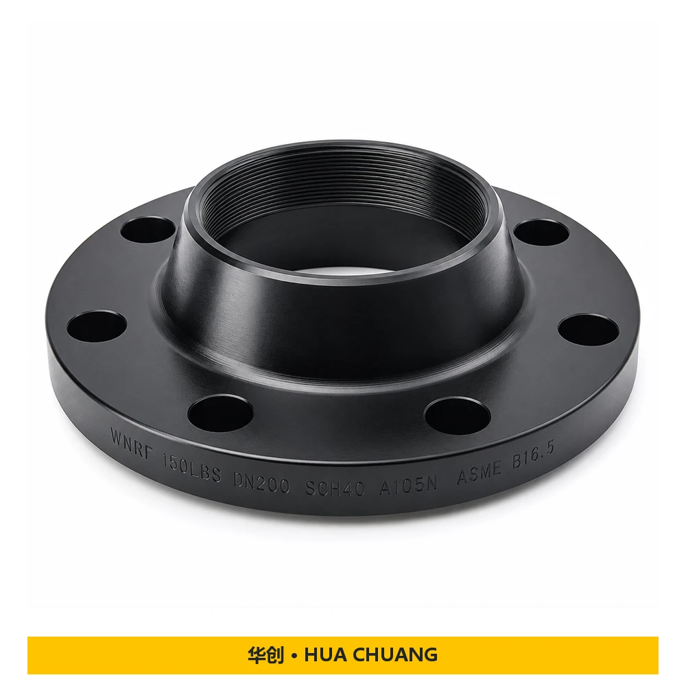 Weld neck flanges / Threaded flanges Product series — Carbon steel · A105N · DN200 · 150LBS · Black paint