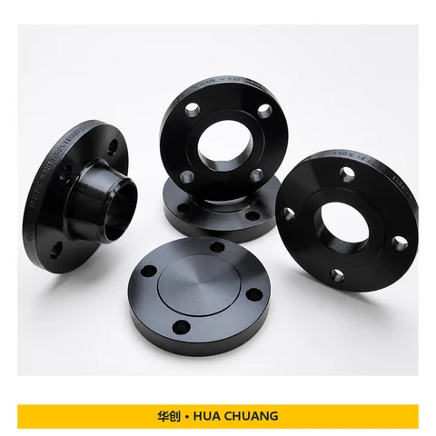 Slip-on flanges — ASME B16.5 / ASME B16.47 · Carbon steel · A105 · 1/2"-48" · RF · Black paint
