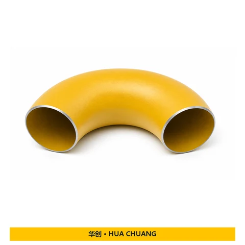 Pipe elbows — ASME B16.9 · 180° / 180° · Yellow paint