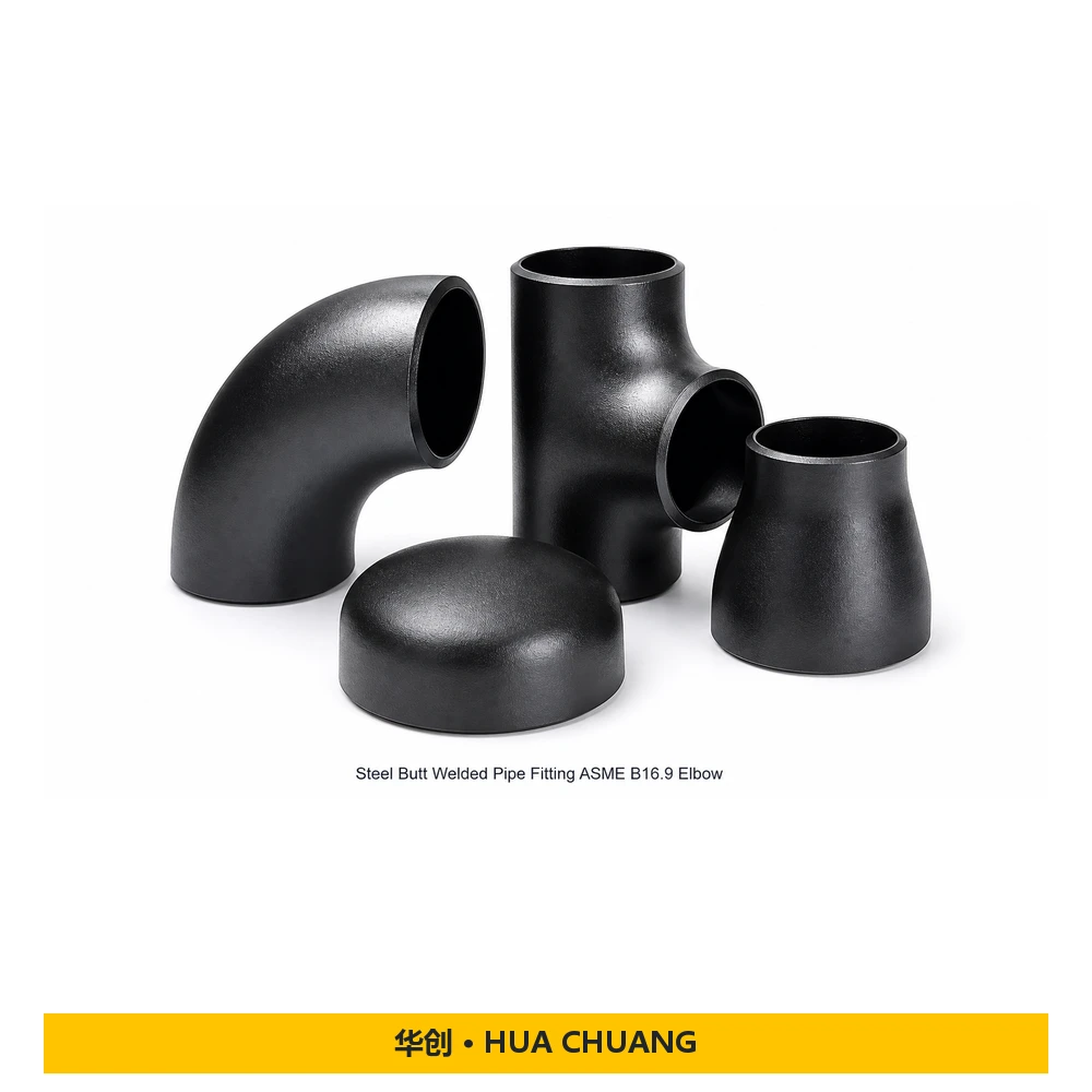 Butt weld pipe fittings Product series — ASME B16.9 · Black paint