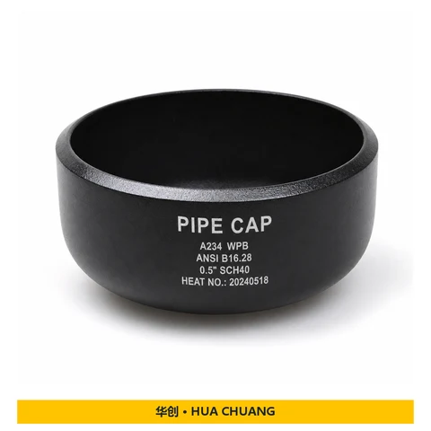 Pipe end caps — ASME B16.28 · Carbon steel · A234 WPB · 0.5" – 48"
