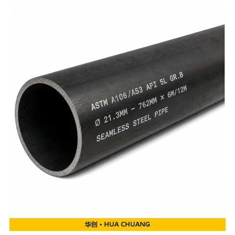 Seamless steel pipes — API 5L · Carbon steel · A106 / A53 GR.B · Seamless · 6M / 12M