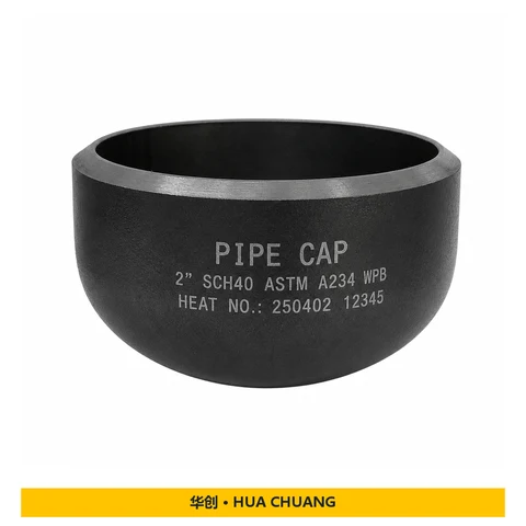 Pipe end caps — Carbon steel / Stainless steel · 304L / 316L / A234 WPB · 2" · SCH40 / SCH80 / XS / SCH160