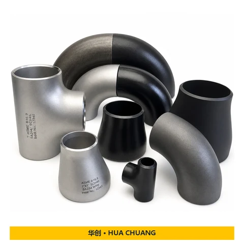 Stumpfschweißfittings — ASME B16.9 · Kohlenstoffstahl · A234 WPB · 45° / 90° / 180°