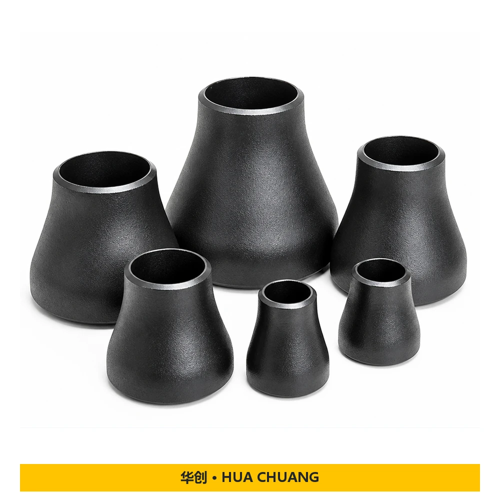 Reducciones de tubería — ASME B16.9 · Acero al carbono · A234 WPB · SCH10 / SCH20 / SCH40 / SCH80 / SCH100 / SCH120 / SCH160 / XXS