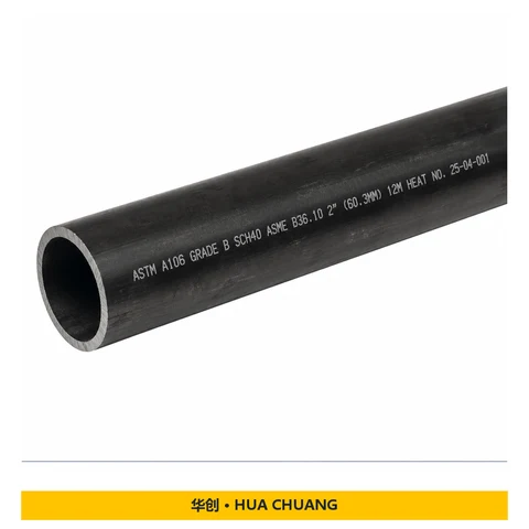 Seamless steel pipes — Carbon steel · A106 GRADE B · 1/8'' – 30'' · SCH40 · Seamless · 12M