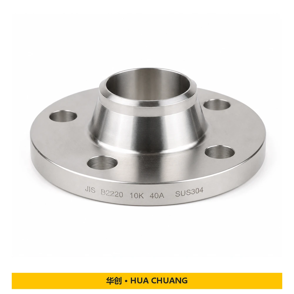 Weld neck flanges — JIS B2220 · Stainless steel · DN40 · 5K / 10K / 16K
