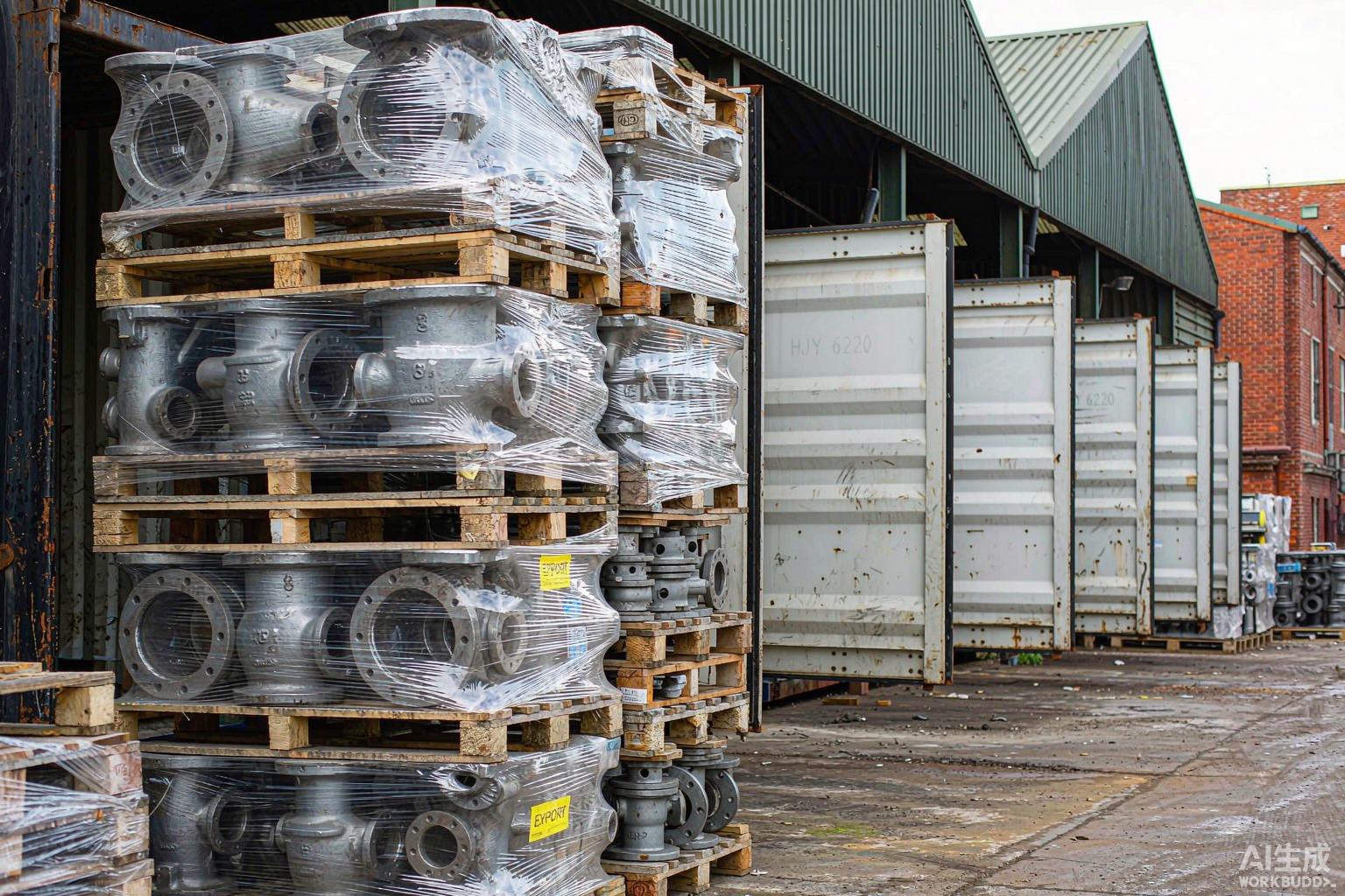 Pipe fittings packed for shipment
